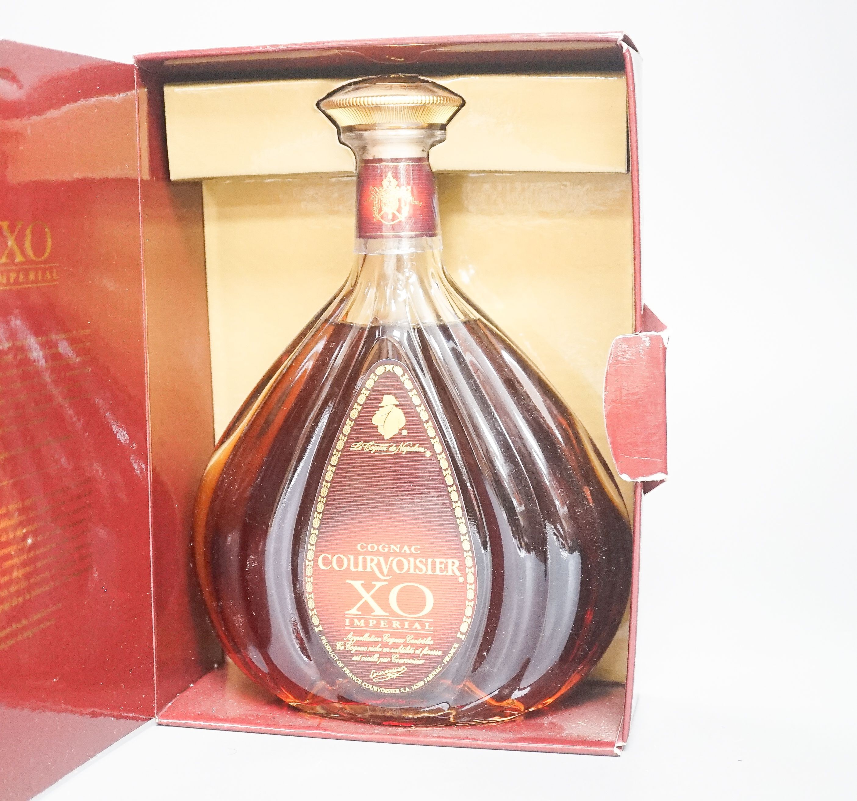 One boxed bottle of Courvoisier XO Imperial cognac